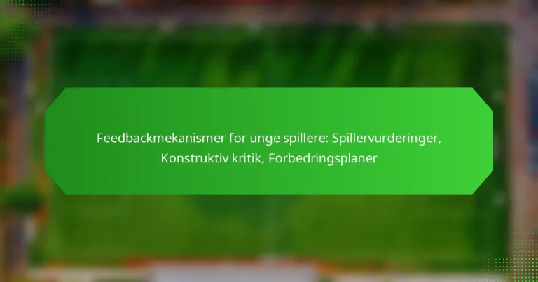 Feedbackmekanismer for unge spillere: Spillervurderinger, Konstruktiv kritik, Forbedringsplaner